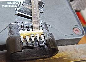 Push the resistor off the pins