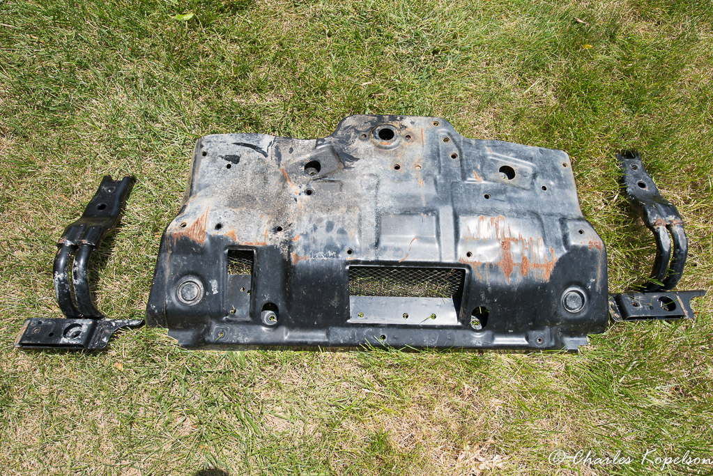 It's made from stamped out sheet metal and is easily bent.