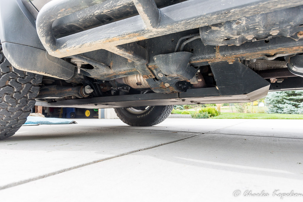 From the passenger side rear. The ground clearance is the same as before. Nothing hangs lower than the bottom of the diff.
