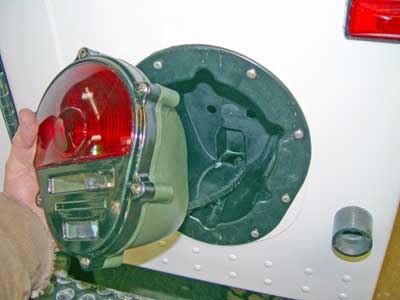 Installing the light into the bucket