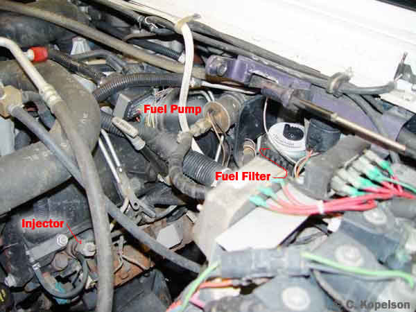 Fuel pump under hood