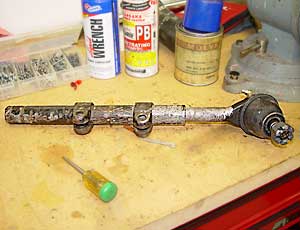 Put clamps on the rod