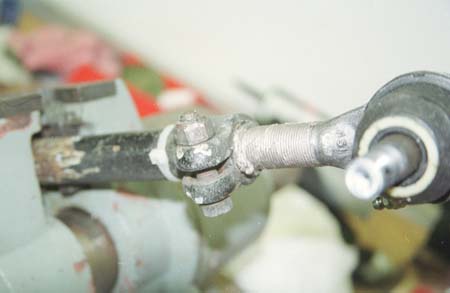 Screw tie rod back in