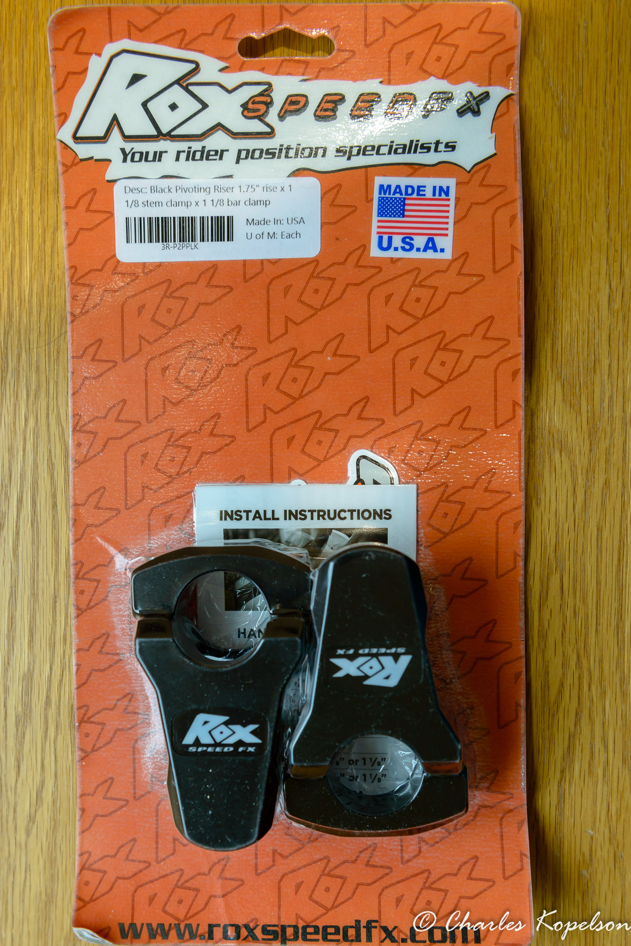 Rox  1 3/4" Pivoting Handlebar Risers for 1 1/8" Handlebar Black. part number: 3R-PP2PPLK. 85.45